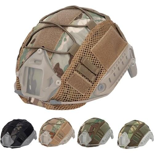 Airsoft Tactical Military Combat Helmet Cover for PJ/BJ/MH Type Fast Helmet Back Pouch CS Wargame Sports Helmet Cover Cloth