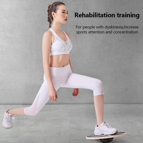 Wooden Balance Board Exercise Twist Board Home Gym Fitness Equipment Wobble Rotation Waist Twisting Sport Disc Non-slip Safety