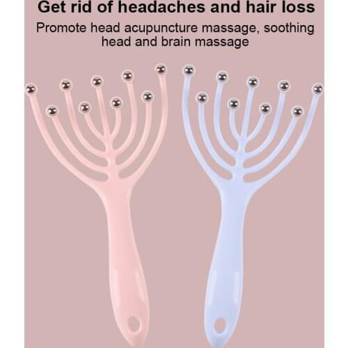 Nine Claw Head Massager Head Relax Massage Octopus Shape Scalp Relax Spa Deep Massage Nine Beads Design Massage Comb Health Care