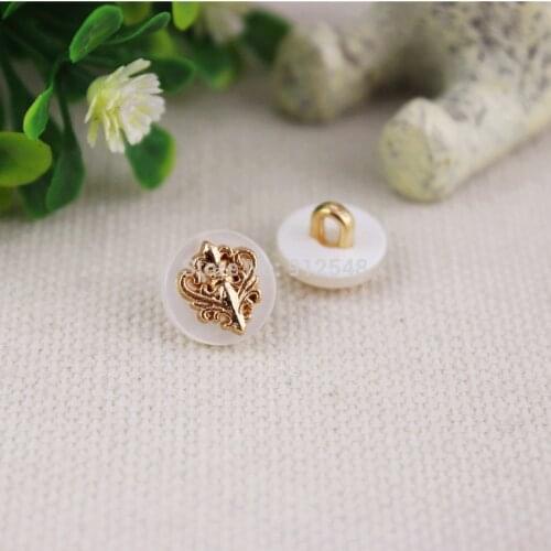 1532619,10mm Metallic acrylic composite buttons,20pcs,clothing accessories, DIY handmade materials