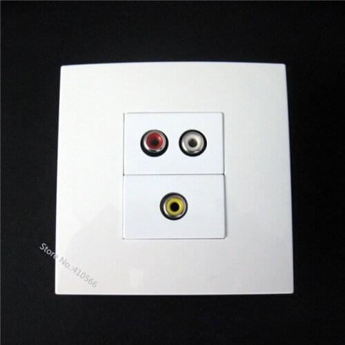 Cheap Price Wall Panel Socket RCA Audio And Video Port 86X86mm Style Outlet