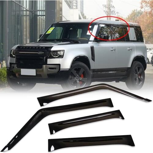Brand New 1 Set Windows smoked Vent Visors Rain Guard Sun Shield Deflectors For Land Rover Defender 110 130 2020 Car Accessories