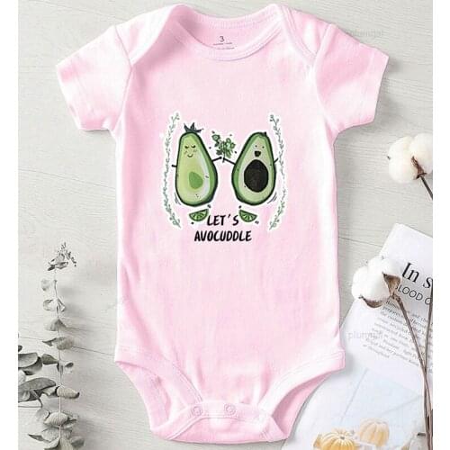 Avocado Printing Newborn Girl Outfit Baby Boy Winter Clothes Toddler Romper One Piece Toddler Autumn Jumpsuit Long Sleeve