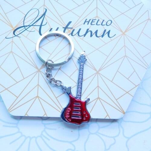 Vintage Musical Instruments Statement Pendant Choker Necklace Red Blue Collier Femme Gift Jewelry Goth Guitar Necklace Fashion