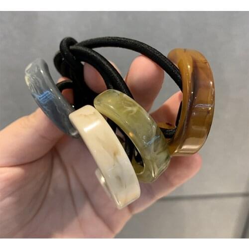 Korean Acrylic Hair Ties Rope Elastic Hair Rubber Bands Hair Gums For Woman Girls Scrunchies Ponytail Holder Hair Accessories