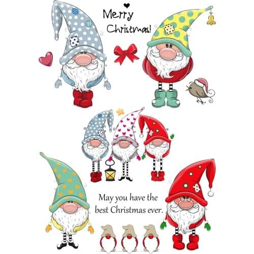 AZSG Funny Christmas Santa Claus Clear Stamps For DIY Scrapbooking Decorative Card Making Crafts Fun Decoration Supplies 10*15cm