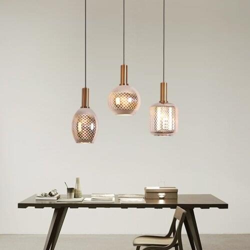 Nordic led glass ball hanging lights luminaire deco chambre pendant lights kitchen dining bar bedroom dining room