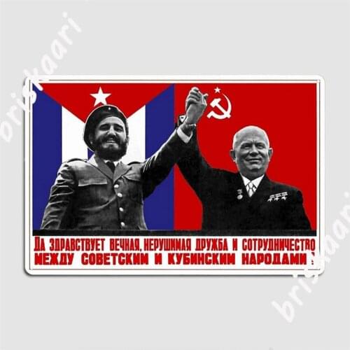 Soviet Propaganda Cccp Communism Metal Signs Club Home Garage Club Vintage Garage Decoration Tin sign Posters