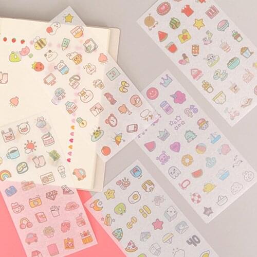 1Set Cute Girl DIY Stationery Sticker Paper Adhesive For Journal Scrapbooking Diary Photos Albums Decal Stickers School Supplies