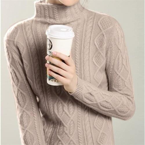 GejasAinyu 2020 Autumn Winter new Sweater Women Turtleneck Cashmere Sweater Female Short knitted sweater Pullovers fashion tops