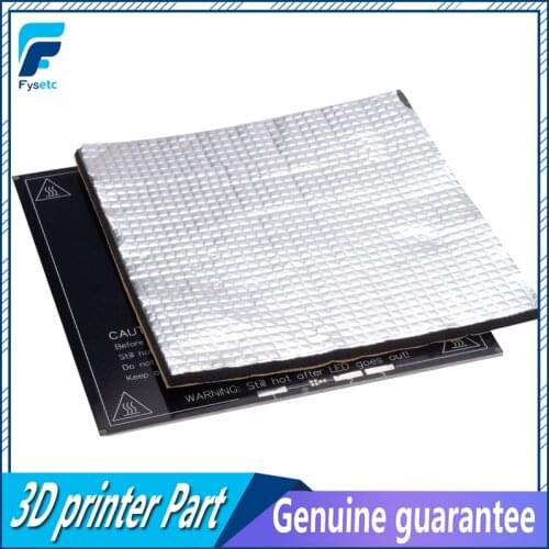 1pc Heat Insulation Cotton 400*400*10mm Foil Self-adhesive Insulation Cotton For cr-10 3D Printer Heating Bed Sticker