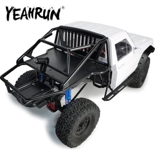 YEAHRUN Cherokee Forward-Cab Body & Rear Cage for Traxxas TRX4 SCX10 II Redcat 1/10 RC Crawler Car Ugrade Parts