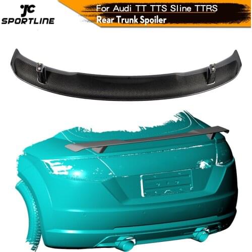 Rear Trunk Spoiler Boot Lip Wing Spoiler For Audi TT TTS Sline TTRS 2016 - 2019 Carbon Fiber