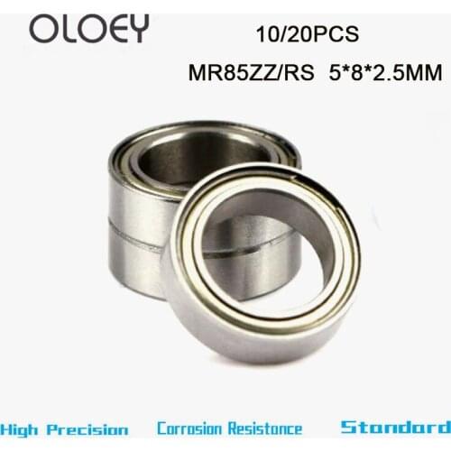 10/20Pcs MR85ZZ RS 5x8x2.5 mm Deep Groove Ball Bearing Miniature Bearing High Qualit Advanced MR85 MR85ZZ RS High Precision