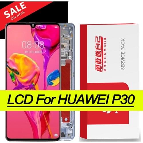 100% Tested 6.1'' OLED Display with frame for Huawei P30 ELE-L29 ELE-L09 ELE-AL00 LCD Touch Screen Digitizer Repair Parts