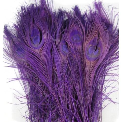 2019 50PCS/lot peacock Feather 25-30cm Clothing Decoration Plumage Fashion Crafts Beautiful Decorative material multiple colors