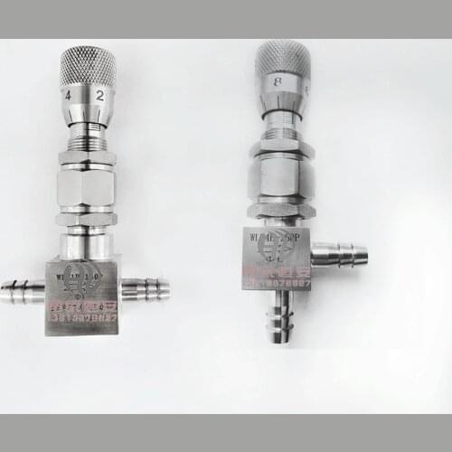 4 6 8 10mm Hose Barb Bulkhead 304 Stainless Steel Shut Off Metering Mirco Needle Valve Flow Regulating