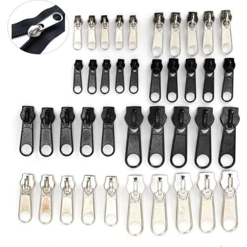 5pcs #3 #5 #8#10 Fix Zipper DIY Zip Slider Repair Kit Replacement Garment Bag Fastenings Sewing Tailor Tool Clothing Accessories