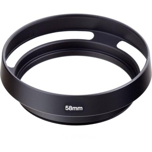 58mm Camera Lens Hood Metal Vented Screw-in Lente Protect For Canon Nikon Sony Leica Olympus Pentax