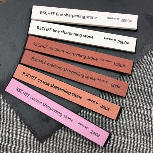 6pcs 240 400 600 1000 2000 3000# Professional knife sharpener whetstone Angle sharpener stone Honing System sharpening stone