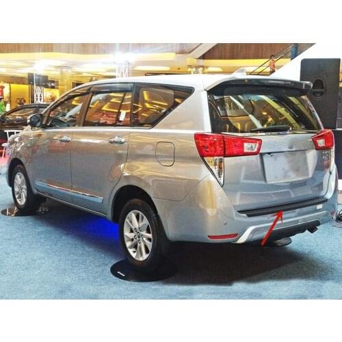 Car styling black plastic rear bumper protector rear trunk cover trim 1pcs for Toyota Innova 2016 2017 2018