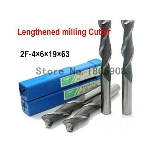 Free shipping 5pcs 4.0mm 2 Flute HSS & Extended Aluminium End Mill Cutter CNC Bit Milling Machinery tools Cutting tools
