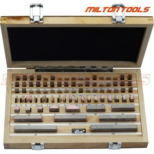 1.005-100mm 0 Grade Block Gauge inpsection block 83pcs/set, 1 grade 83pcs black gage inspection measuring tools
