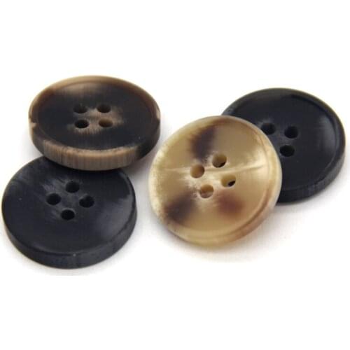 30mm Big Imitation Horn Resin Buttons For Sewing Mens Suit Coat Cardigan Handmade Black Decorative Crafts Accessories Wholesale