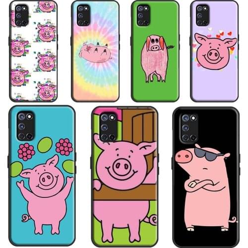 Cartoon Pig Piggy Phone Case For OPPO A53 A31 A9 A5 2020 Reno 2 Z A1K A3S A5S A15 A52 A72 A83 A91 A93 Cover