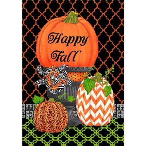 Welcome Fall Garden Flags Pumpkin Autumn Leaves Designed Printing With Double Sided Decorative Indoor And Outdoor Banners
