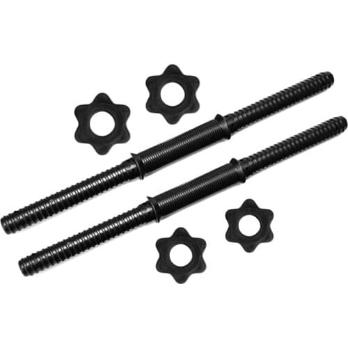 1 Pair Dumbbell Bars for Exercise Collars Weight Lifting Standard Adjustable Threaded Dumbbell Handles 45cm