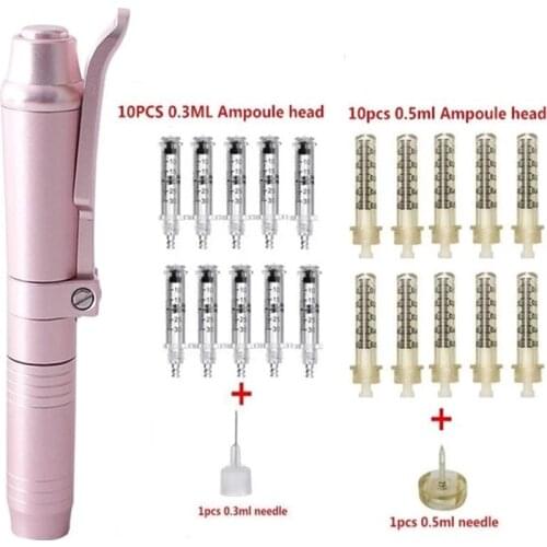 NEW 2 IN 1High Pressure Hyaluronic Acid Pen High density metal For Anti Wrinkle Lip injection hyaluron gun atomizer hyaluron pen