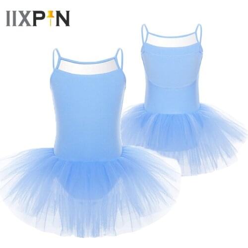 IIXPIN ballet tutu Dress Girls Sleeveless Tulle Ballet Dancer Leotard Dress ballerina dress kids toddler leotard Dancewear Kids
