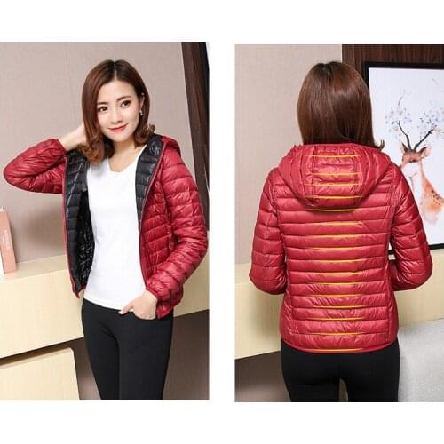 MLCRIYG Womens Jackets Ultra Light Down Jacket Women New Autumn Winter Coat Jackets For Women Two Side female jacket L333