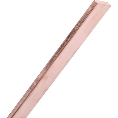 1pc 3mm Thickness Copper Strip 99.6% Pure T2 Purple Cu Flat Bar Plate Metal Anti-corrosion Strip for Electrical Terminals