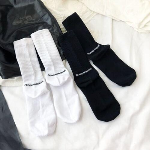 Fashion Men Cotton Socks Creative High Quality Harajuku Fashion Men street Hip Hop Letters Crew Long Socks Skateboard Sock gifts