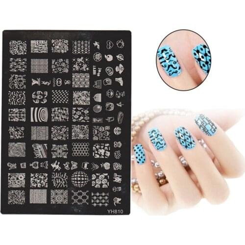 Plate YH801-YH810 Stamping Nail Art Image Plate YH Series 10 Different Designs DIY Nail Stamping Plate