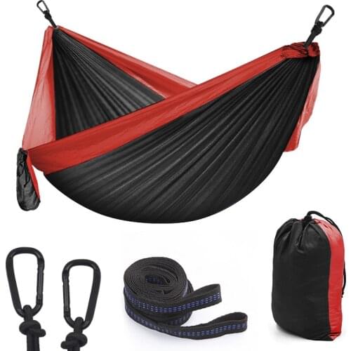 44 Color 2 People Portable Parachute Hammock Camping Survival Garden Flyknit Hunting Leisure Hamac Travel Double Person Hamak