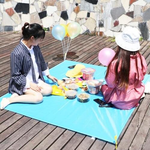 Practical Unique Large Portable Pocket Picnic Mat Bright Color Picnic Mat Easy to Carry for Camping