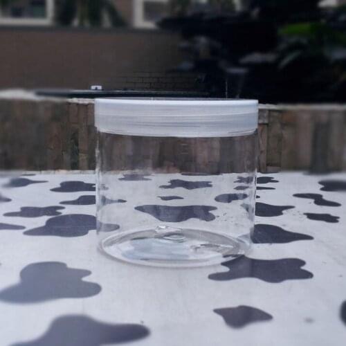 420g clear Canning Jars with clear PP lid, 420ml Skin Care Packaging Plastic PET Containers Hand cream Containers Clear Jar