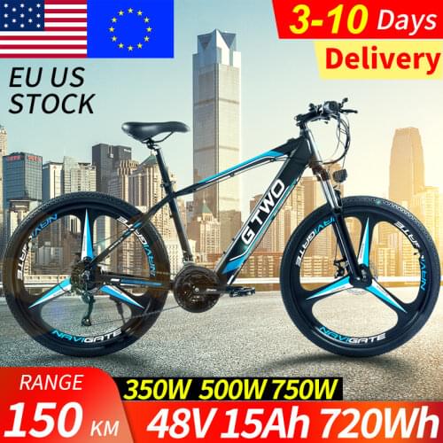 GG 2021 New Arrival E-bike Electric Mountain Bike 48V15Ah 350W 500W 750W Invisible Lithium Battery Range 150km