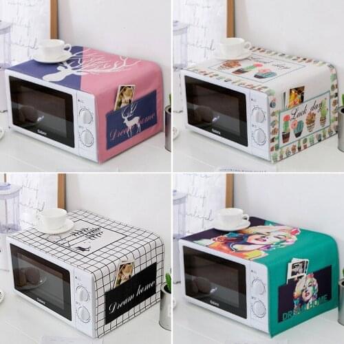 Cartoon Microwave Oven Cover Dustproof Microwave Oven Covers Durable Household Electrical Protector for Kitchen Home Decor