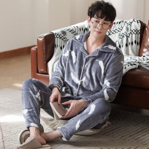 Rubylong Men's Flannel Pajamas China