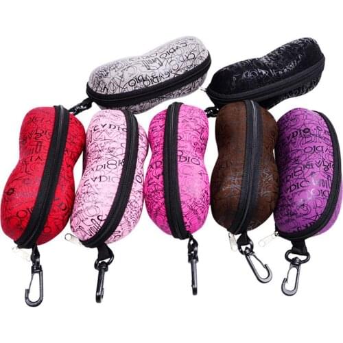 Letters Print Zipper Hook Glasses Case EVA Glasses Case Sunglasses Case Glasse Storage Box Sunglass Case Sunglasses Organizer