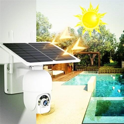 SDETER Solar Cell Surveillance Camera With Outdoor Wifi 18650 Battery Solar Panels HD 1080P Outdoor Solar Security Camera