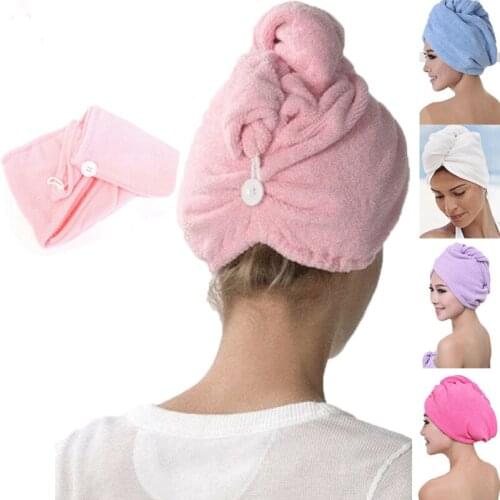 Swimming Towel Rapid Fast Drying Hair Hat Absorbent Towel Cap Turban Wrap Soft Shower Hat Headwear