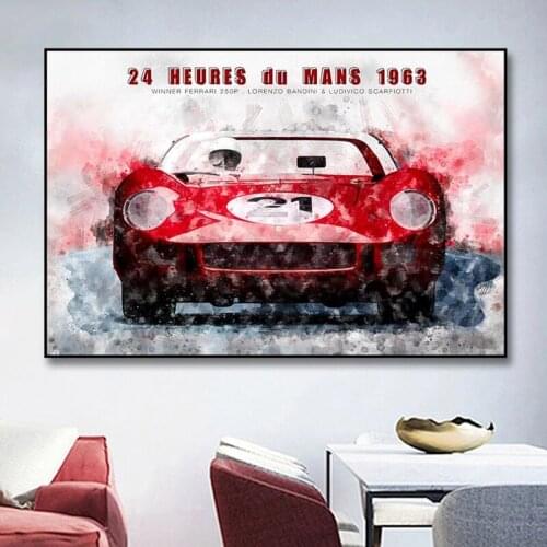Street Modern GraffitiArt Prints Winner Racing Car Canvas Painting Poster Print Wall Art Picture For Living Room Home Decor