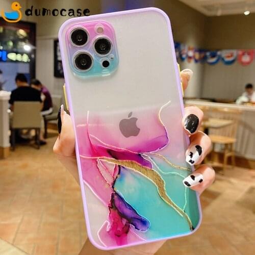 Ultra Thin Vintage Watercolor Marble Texture Phone Case Fo IPhone 11 12 Pro Max XR XS Max 7 8 Plus 12 Mini Soft Clear Capa