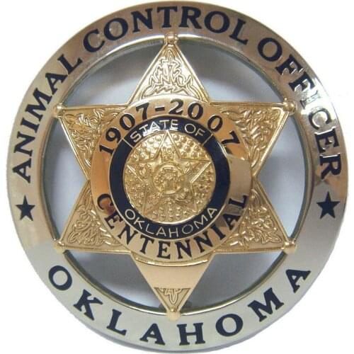 Premium Plating Military Badge High Quality Star Shape Openwork Badges