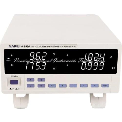 PM9804 NEW BRAND High-accuracy Bench TRMS AC/DC Voltage Current Power Factor & Power Meter Tester Analyzer Alarm